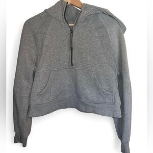 Lululemon oversized Half Zip Cropped Scuba Hoodie
